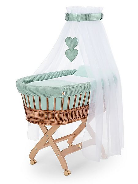 FabiMax Stubenwagen naturbelassen, Komplettset, Musselin & Waffelpiqué, Ink günstig online kaufen