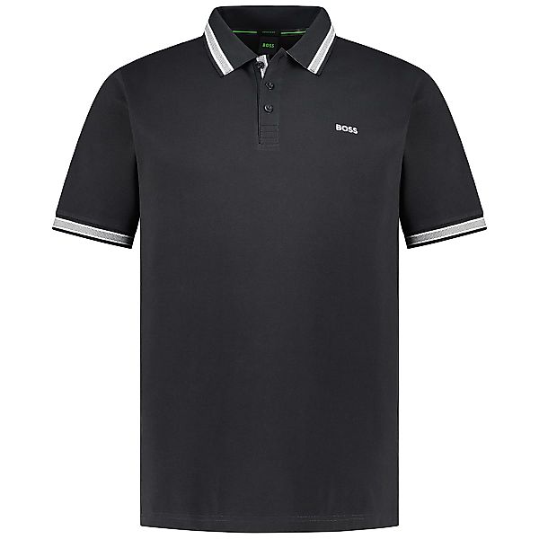 BOSS Poloshirt mit Kontrastdetails Farbe schwarz Größe: 4XL günstig online kaufen