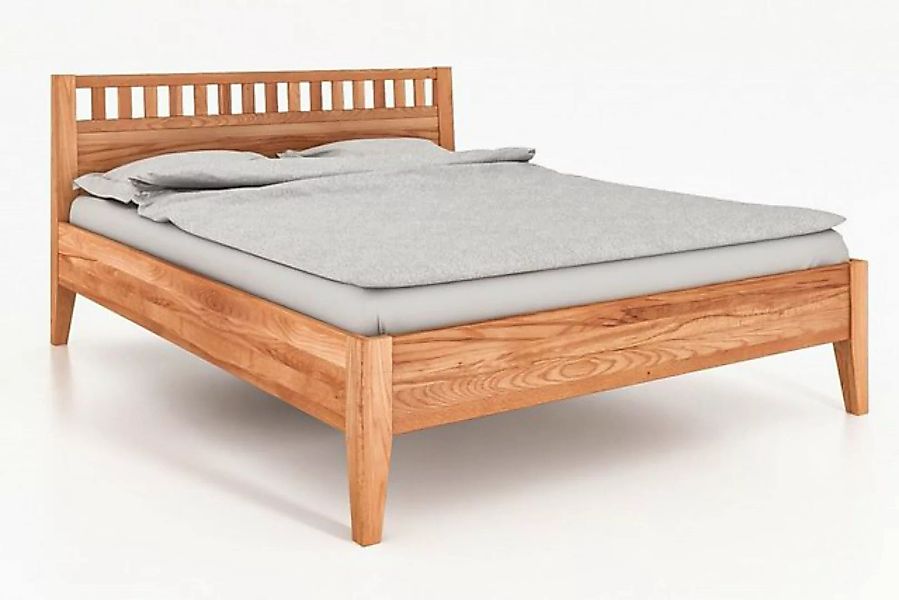 byoak Bett ODYS 200 x 220 aus Massivholz, mit Holzkopfteil, Naturgeölt günstig online kaufen