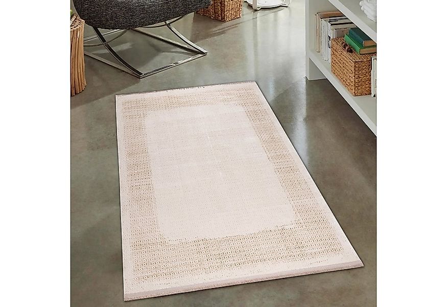 Carpetia Teppich Hochwertiger Designer Teppich, glänzend, in gold-weiß, rec günstig online kaufen