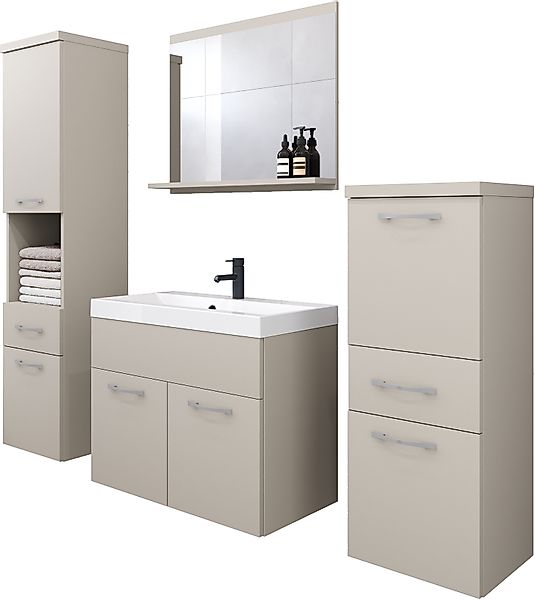 welltime Badmöbel-Set ELDA, (Komplett-Set, 5-St), Waschtisch günstig online kaufen
