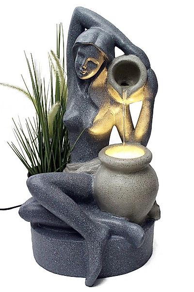 Arnusa Gartenbrunnen Springbrunnen 60 cm BK861 mit LED Beleuchtung Zimmerbr günstig online kaufen