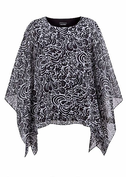 GOLDNER Satinbluse "Kurzgröße Tunikbluse mit Chiffon-Überwurf, Print" Leich günstig online kaufen