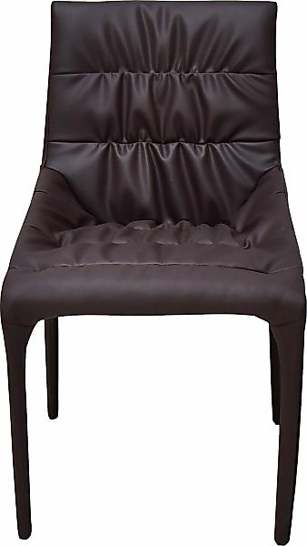 Leonique 4-Fußstuhl "Dakota" () Polyester Polsterstuhl, dunkelbraun, Kunstl günstig online kaufen