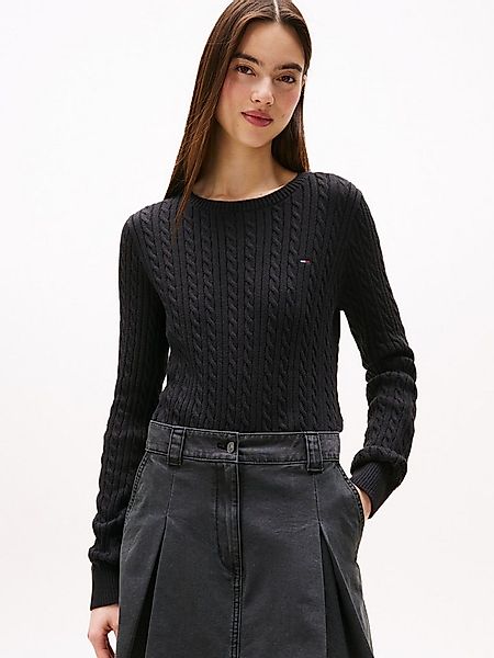 Tommy Jeans Strickpullover TJW CABLE ESSENTIAL SWEATER mit Zopfmuster günstig online kaufen