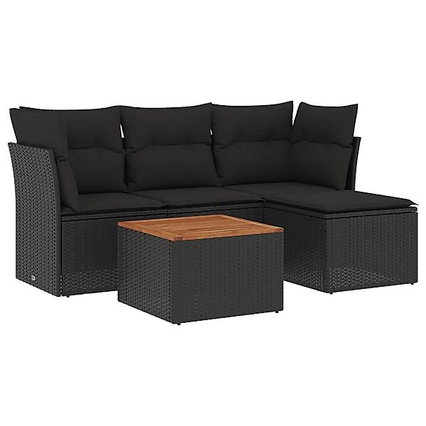 vidaXL Gartenlounge-Set 5-tlg. Garten-Sofagarnitur mit Kissen günstig online kaufen