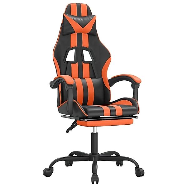 vidaXL Gaming-Stuhl mit Fußstütze Schwarz und Orange Kunstleder 3143836 günstig online kaufen