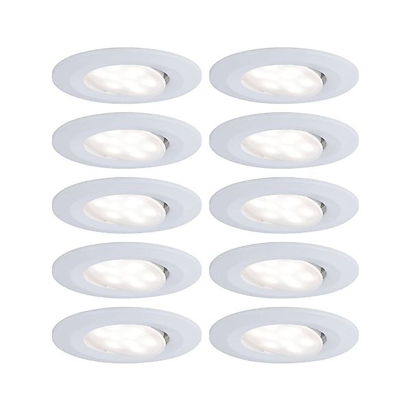 Paulmann Calla LED-Einbauspot, Ø9cm, 840, 10er, weiß, IP65 günstig online kaufen