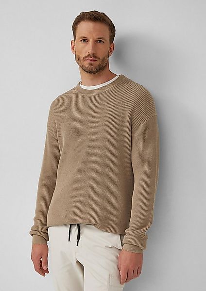s.Oliver Longpullover Strickpullover Strickpullover im Relaxed Fit mit Stru günstig online kaufen