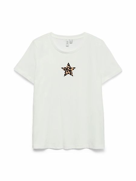 Vero Moda Print-Shirt "VMISUMA S/S T-SHIRT JRS BTQ" mit Leo-Stern günstig online kaufen