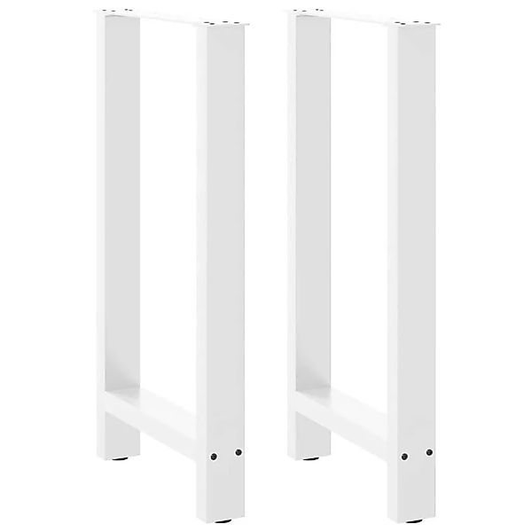 vidaXL Bartischbeine Weiß 2 Stk 50x90-91 cm Stahl 4013329 günstig online kaufen