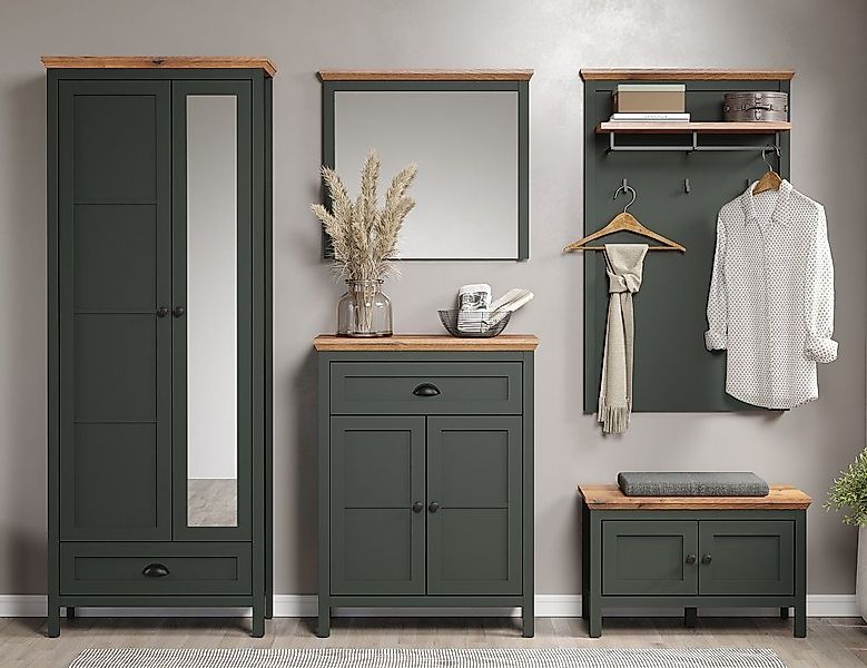 trendteam Garderoben-Set Garderoben-Set Stanton, Tannengrün / günstig online kaufen