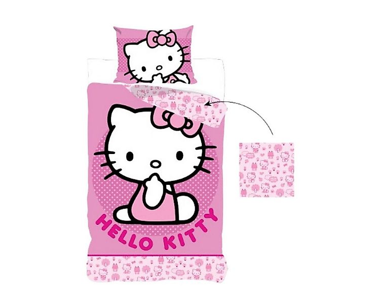Hello Kitty Kinderbettwäsche Hello Kitty Bettwäsche-Set 140x200cm 60x70cm, günstig online kaufen