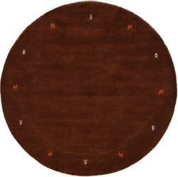 carpetfine Wollteppich "Gabbeh Uni" rund 15 mm Höhe reine Wolle handgewebt, günstig online kaufen