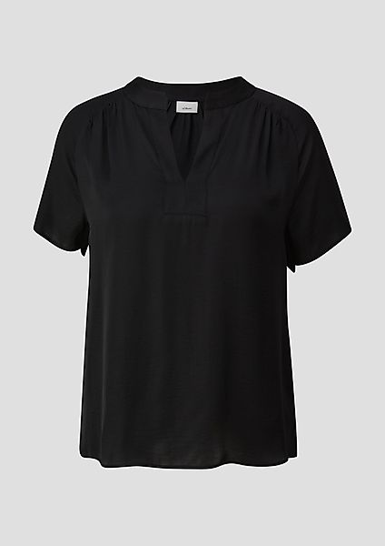 s.Oliver BLACK LABEL Kurzarmbluse Viskose-Bluse mit günstig online kaufen