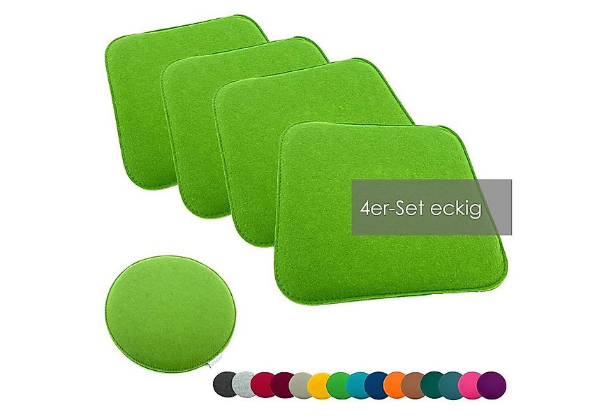 heimtexland Sitzkissen Filz Sitzauflage Stuhlkissen Bankkissen abwaschbar, günstig online kaufen