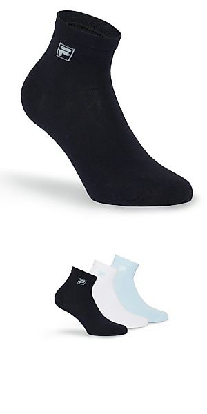 Fila Kurzsocken "UNISEX QUARTER PLAIN SOCKS" 3 Stk. tlg. mit eingestrickem günstig online kaufen