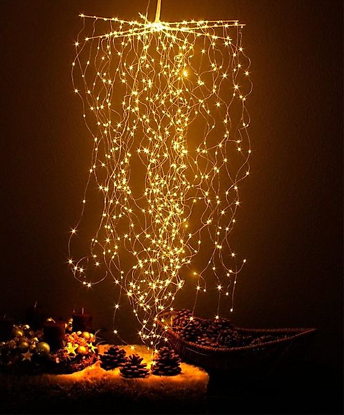 Arnusa LED-Lichtervorhang Sternenschauer LED Lichterbündel zum Aufhängen We günstig online kaufen