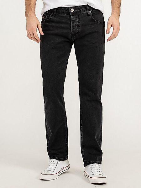 Lorenzo Loren Straight-Jeans Herren Jeans Schwarz LL-4007 günstig online kaufen