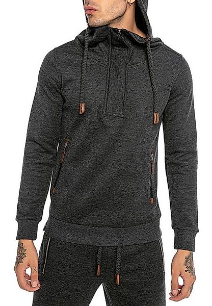 RedBridge Hoodie mit hohem Kragen und Reißverschlusstaschen günstig online kaufen