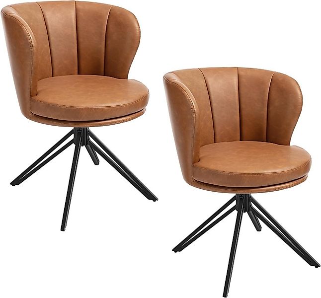 Woltu 4-Fußstuhl (2 St), Esszimmerstühle Polsterstuhl 360° Drehbar, mit Arm günstig online kaufen