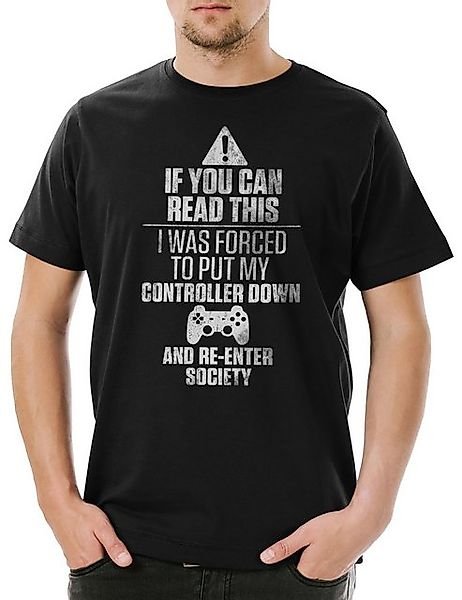 Urban Backwoods Print-Shirt If You Can Read This Herren T-Shirt Gamer Games günstig online kaufen