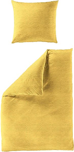 BIERBAUM Bettwäsche Chic Uni, Seersucker, 2 günstig online kaufen