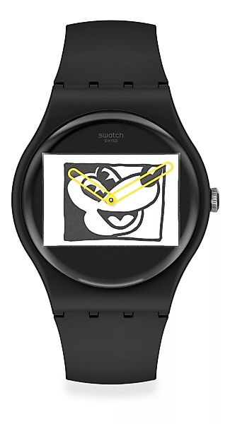 Swatch MICKEY BLANC SUR NOIR SUOZ337 Armbanduhr günstig online kaufen