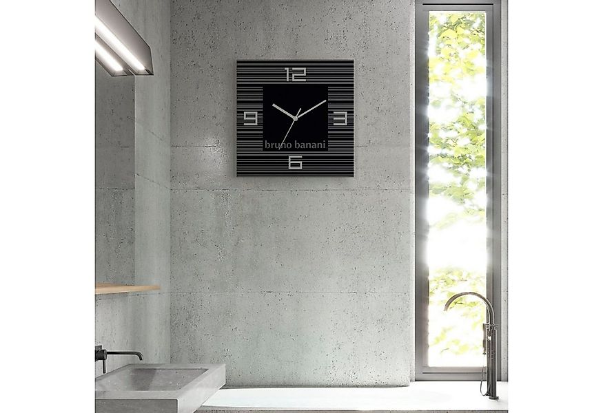 Bruno Banani Wanduhr Thin Stripes auf Alu (wahlweise mit Quarz- oder Funkuh günstig online kaufen