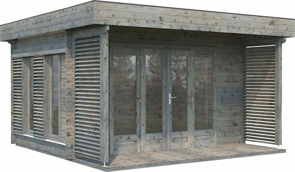 Palmako Gartenhaus "Caroline", (Set), 10,2 m², mit Anbaudach und Fußboden i günstig online kaufen