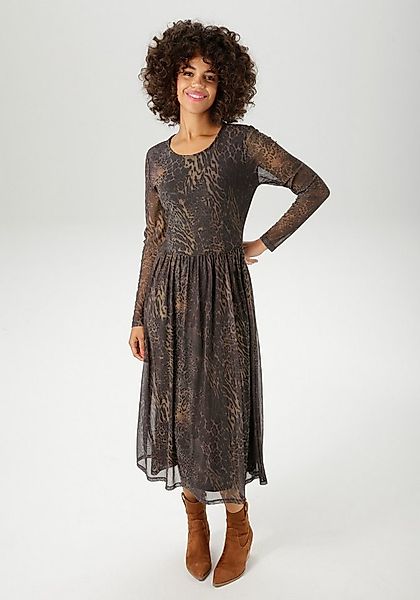 Aniston CASUAL Midikleid mit fantasievollem Animal-Print günstig online kaufen