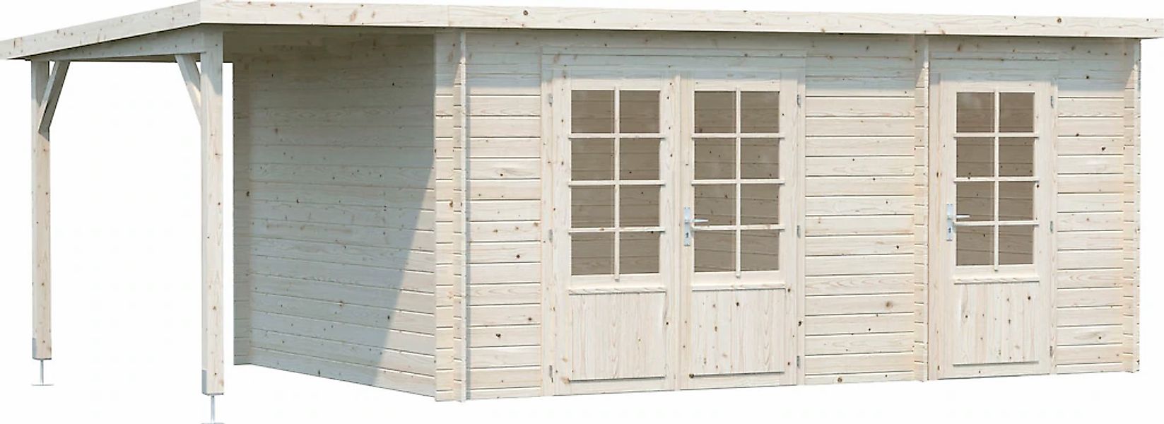 Palmako Gartenhaus "Ella" 13,1+3,9 m², mit Anbaudach günstig online kaufen