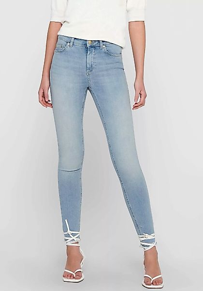 ONLY Ankle-Jeans "ONLBLUSH MID SK ANK RAW", mit leicht ausgefranstem Beinab günstig online kaufen