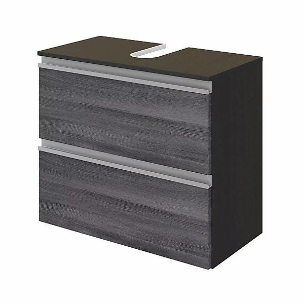 Held Möbel Unterbeckenschrank Neapel 60 cm Eiche Rauchsilber-Graphitgrau günstig online kaufen