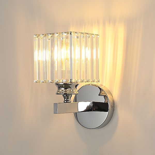 Goeco Wandleuchte Kristall Wandlampe, Quadratische Kristallleuchte, günstig online kaufen
