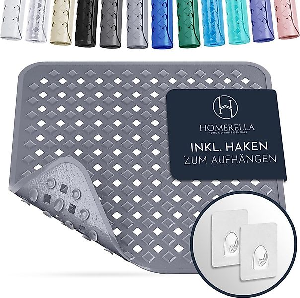Homerella Duschmatte rutschfest - 100% BPA frei - Inkl. 2 Haken zum Aufhäng günstig online kaufen