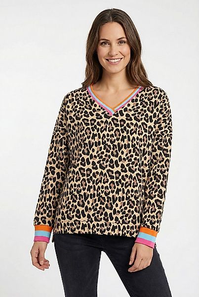 Zwillingsherz Sweatshirt "Leo Allover Neon Kante" mit trendiger Leo-Optik, günstig online kaufen