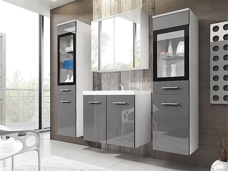 MIRJAN24 Badmöbel-Set Madrit II, (5er-Set, Waschbeckenschrank, günstig online kaufen