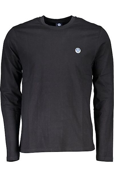 North Sails T-Shirt Herren Langarmshirt Schwarz aus recycelten Fasern günstig online kaufen