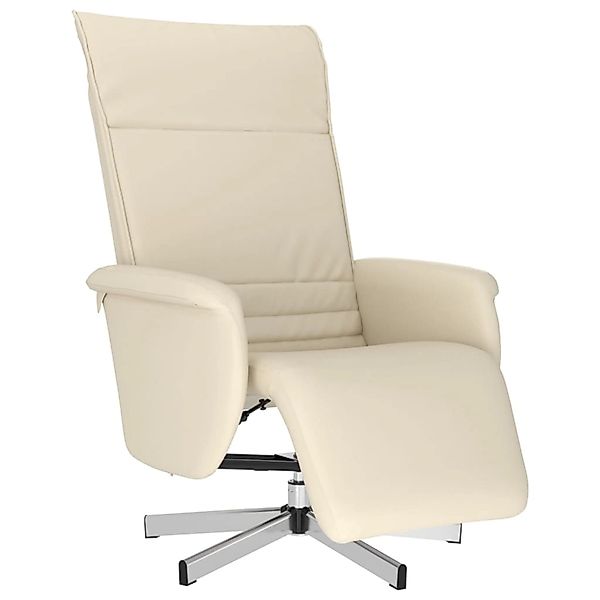 vidaXL Relaxsessel mit Fußteil Creme Kunstleder 356641 günstig online kaufen