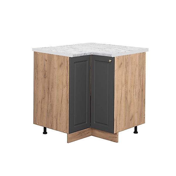 Vicco Eckunterschrank Fame-Line Anthrazit-Gold/Goldkraft Eiche 81 cm AP Mar günstig online kaufen