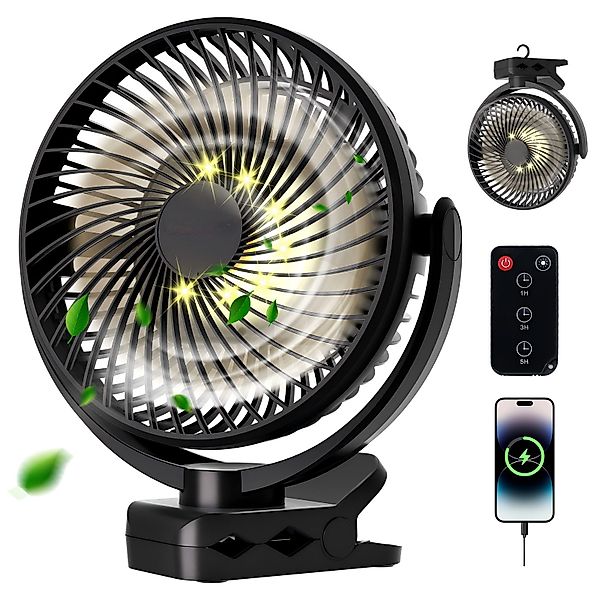 LEENON Mini USB-Ventilator Ventilator mit Licht,3 günstig online kaufen