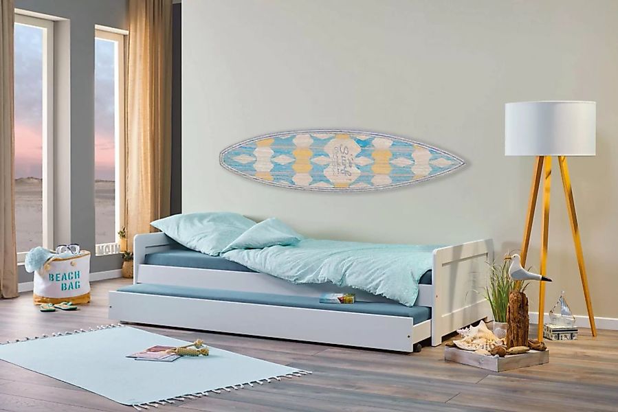 Inter Link Funktionsbett Surf weiss 190 x 90 cm, 2in1 Gästebett, Massivholz günstig online kaufen