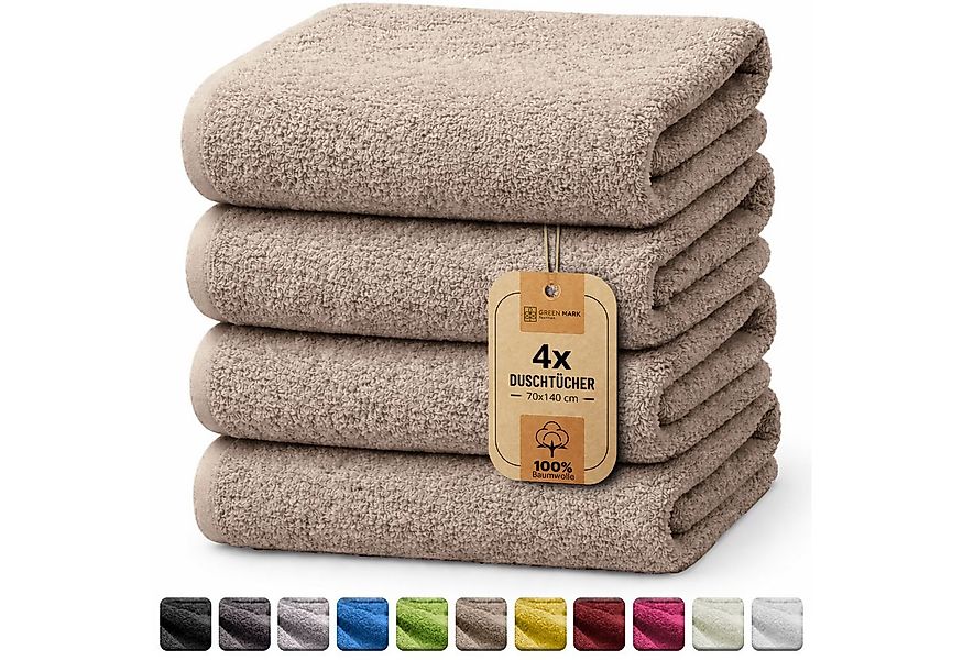 NatureMark Duschtuch 4er-Sparpack Frottier Duschtücher 70x140cm, 100% Baumw günstig online kaufen
