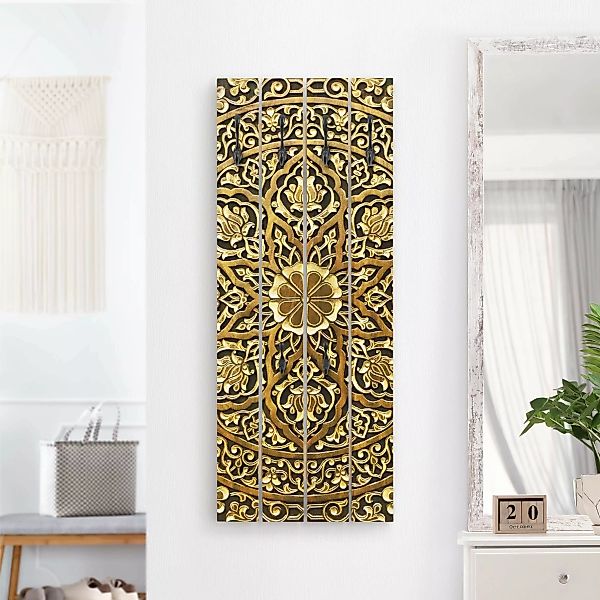 Wandgarderobe Edles Mandala in Holzoptik günstig online kaufen