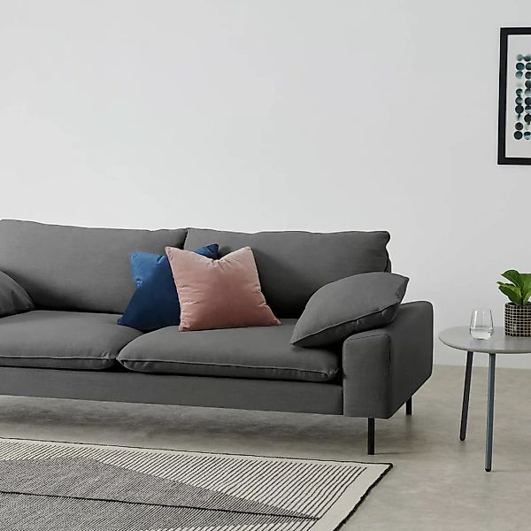 Fallyn 3-Sitzer Sofa, Schiefergrau - MADE.com günstig online kaufen