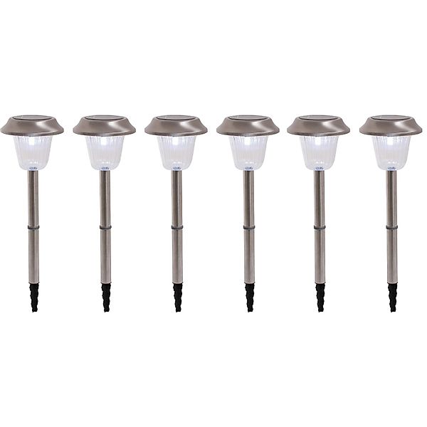näve LED Gartenleuchte "Gustav", 6er-Set LED Außenleuchte mit Erdspieß günstig online kaufen