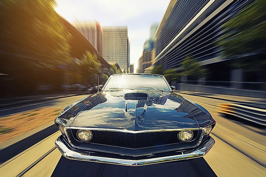 Papermoon Fototapete "OLDTIMER-VINTAGE MUSTANG AUTO VINTAGE CARS RACING DEK günstig online kaufen