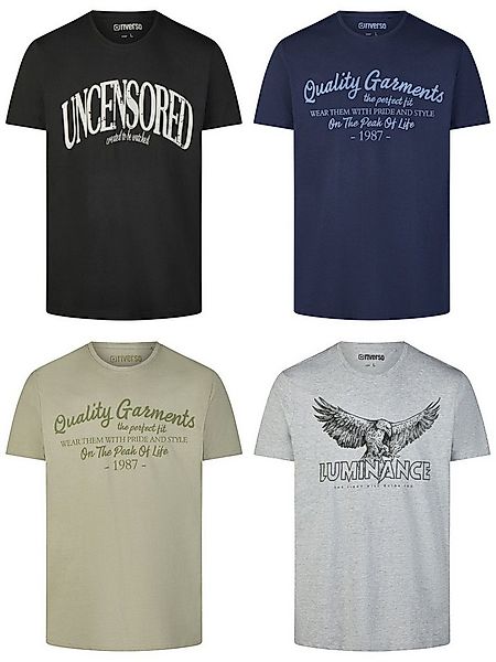 riverso T-Shirt Herren Printshirt RIVLeon Regular Fit (4-tlg) Kurzarm Tee S günstig online kaufen