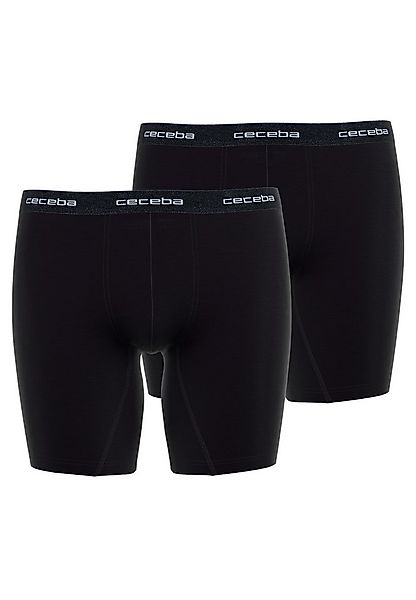 CECEBA Langer Boxer CECEBA Herren Cyclist schwarz uni 2er Pack (2-St) günstig online kaufen